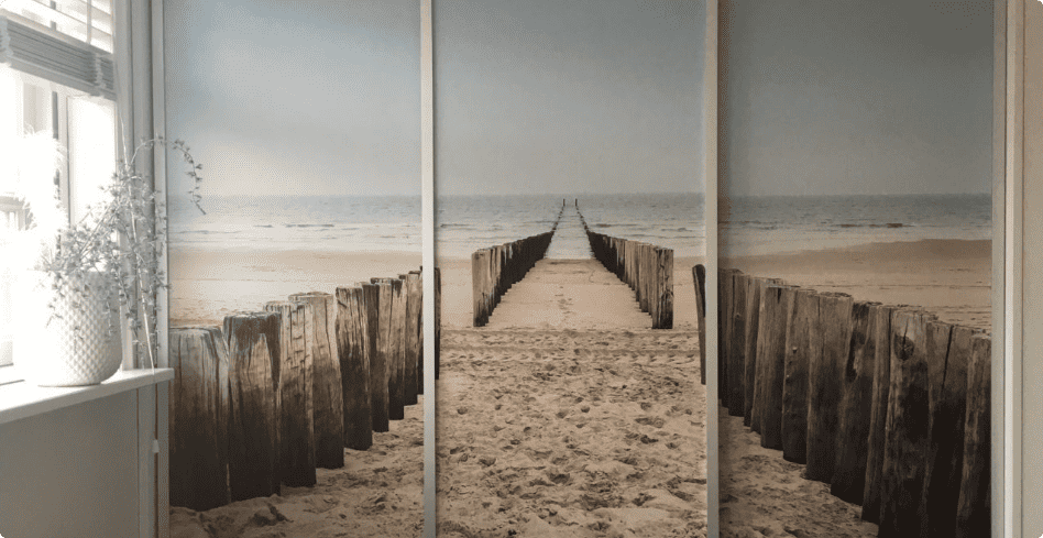 Schuifwand met fotoprint | Zee & Strand | Maatwerk